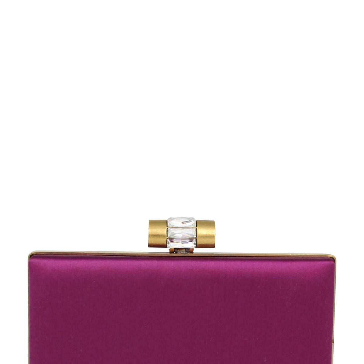 Minaudiere Satin Clutch Fuchsia