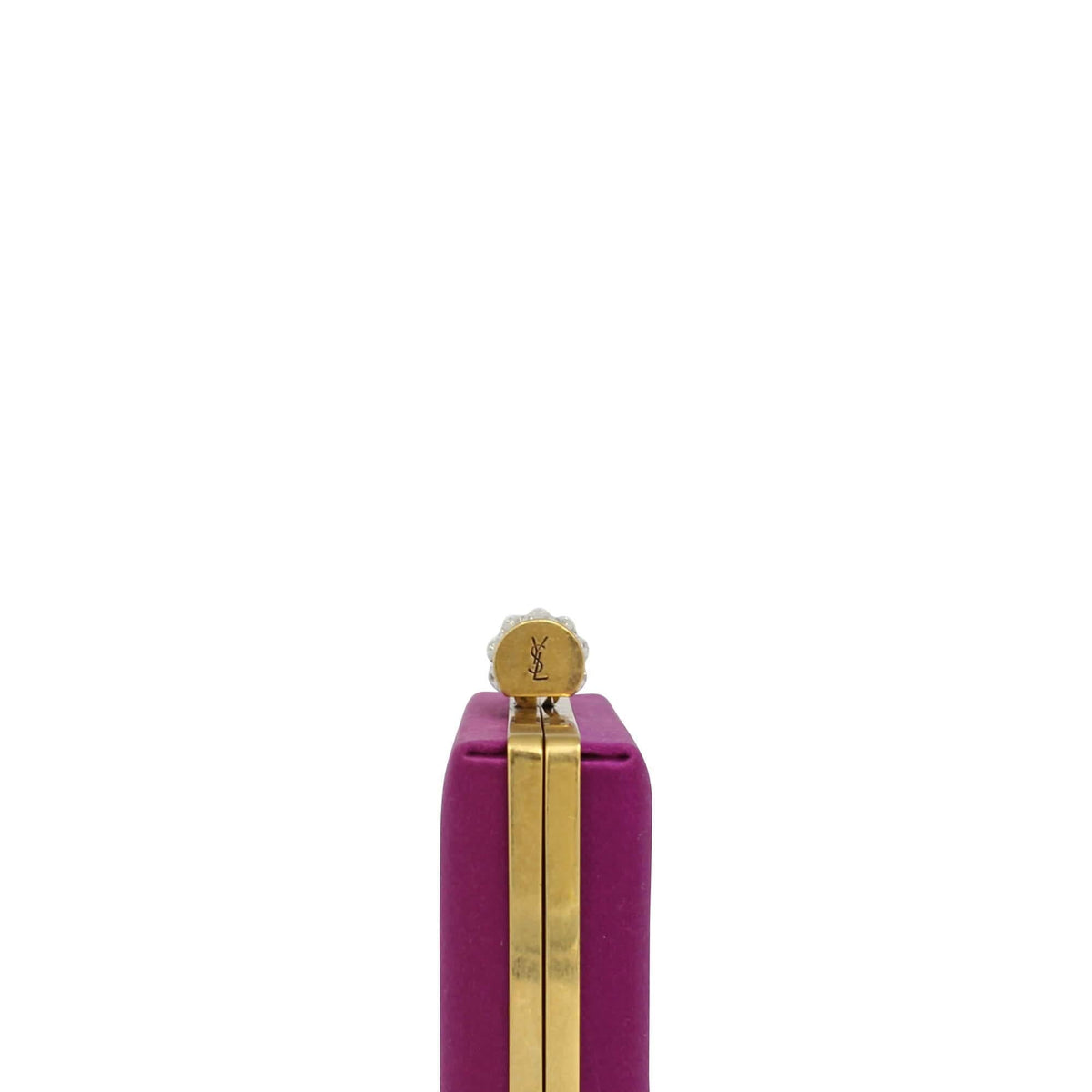 Minaudiere Satin Clutch Fuchsia