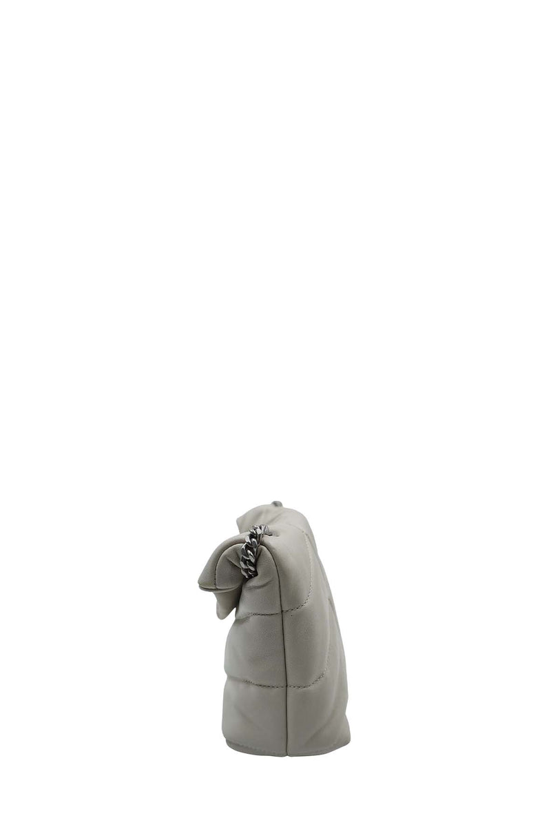 Mini Quilted Puffer Toy Lambskin SHW White