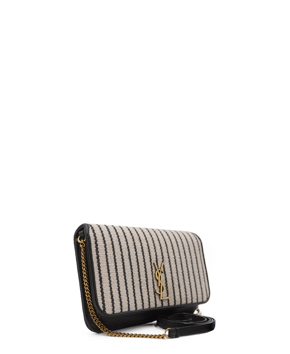 Monogram Cassandre Phone Holder Crossbody Black, Cream