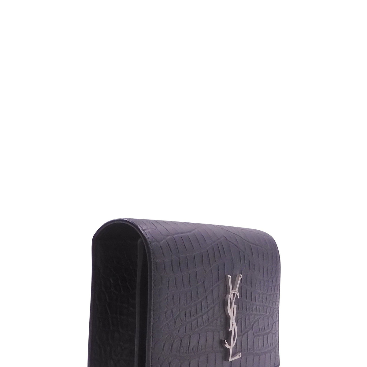 Monogram Kate Clutch Crocodile Embossed Black