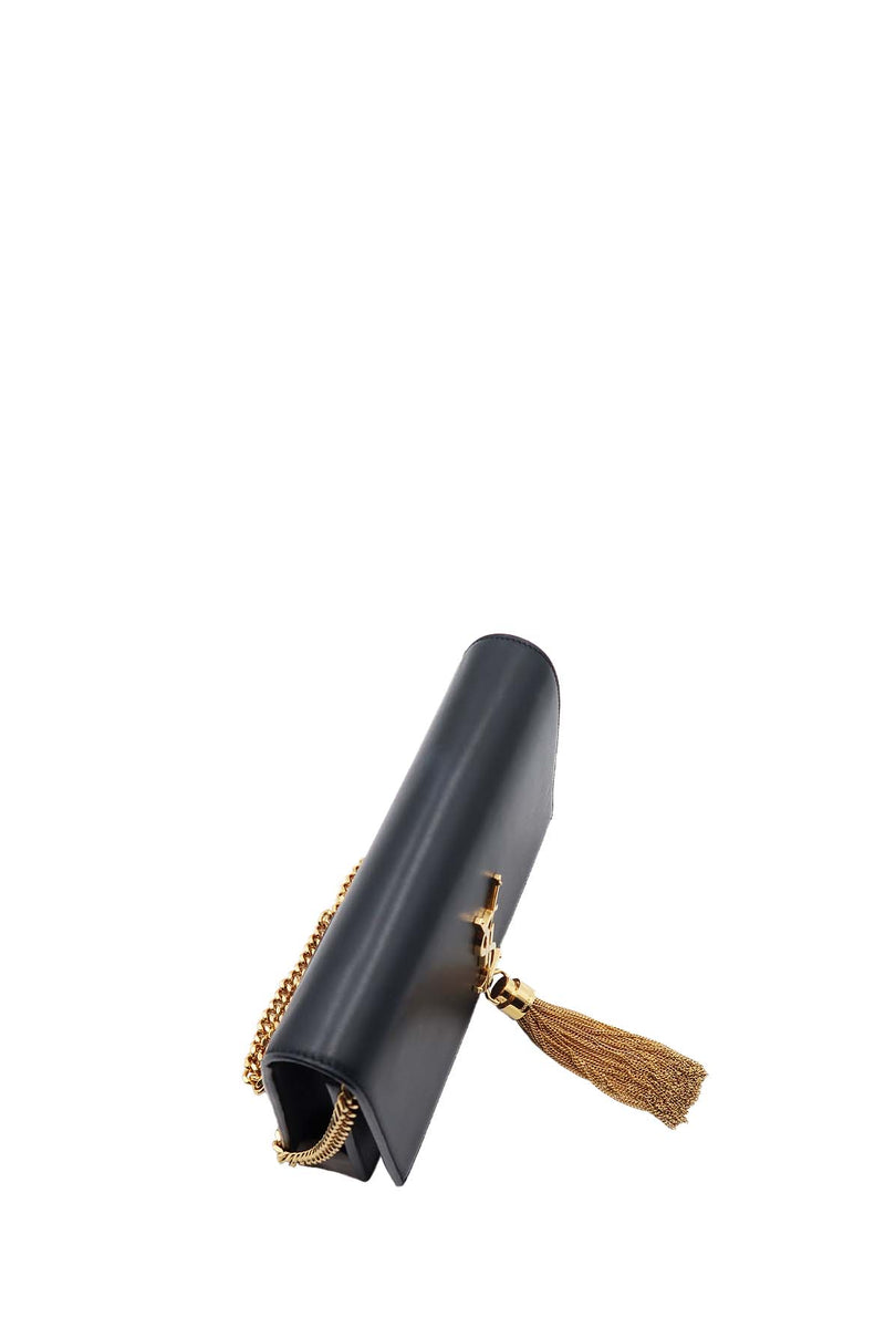 Monogram Small Kate with Tassel Black with Gold Hardware Black