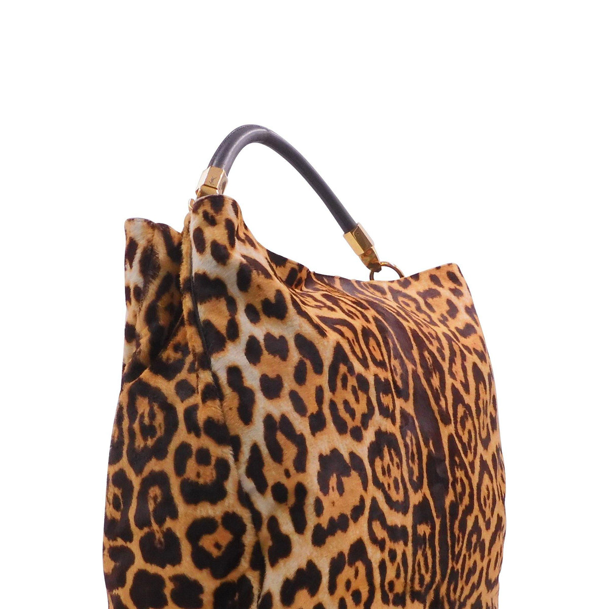 Pony Hair Leopard Print Roady Hobo Brown