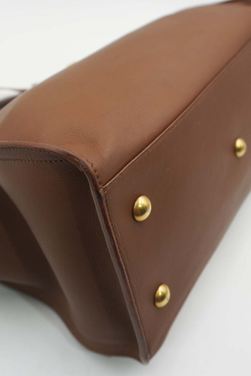 Small Cabas Y-Ligne Leather Brown