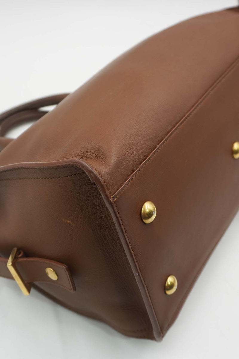 Small Cabas Y-Ligne Leather Brown