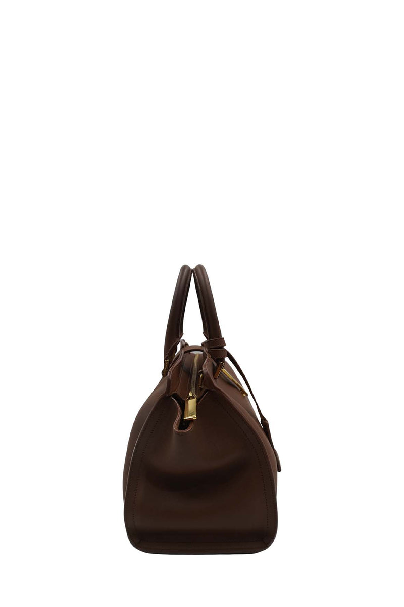 Small Cabas Y-Ligne Leather Brown
