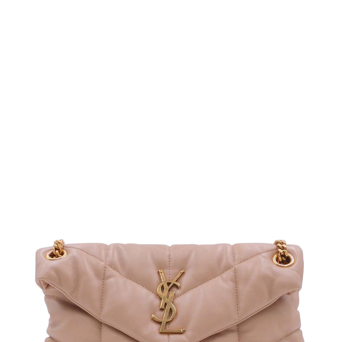 Small Loulou Puffer Bag Nude