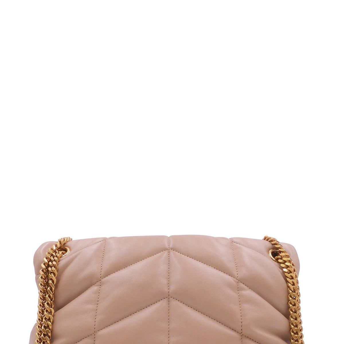 Small Loulou Puffer Bag Nude