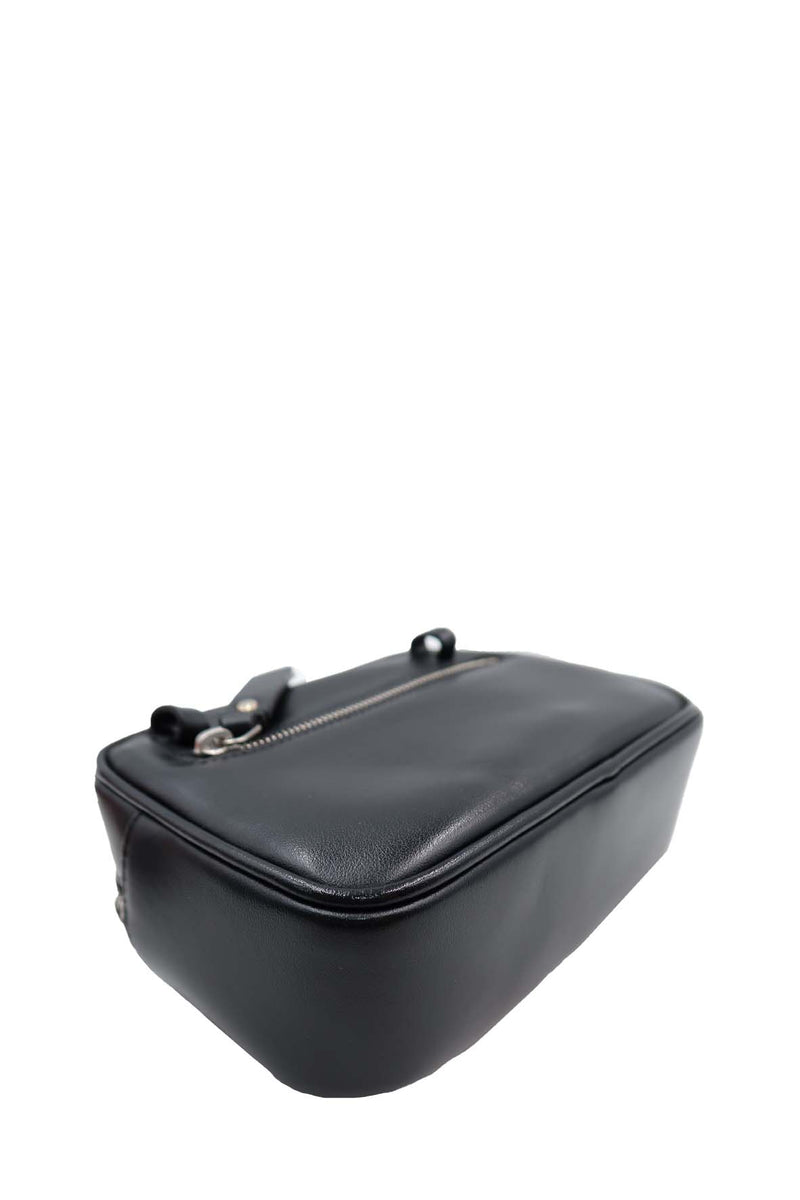 Studded Chevron Quilted Lou Belt Bag Black