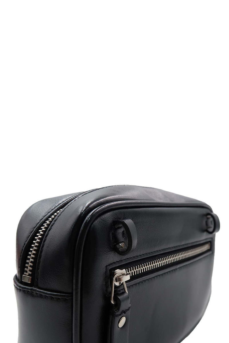 Studded Chevron Quilted Lou Belt Bag Black