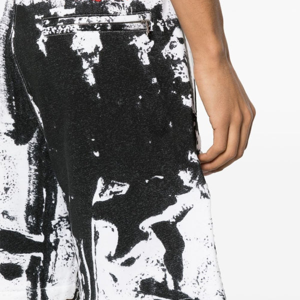 Alexander Mcqueen Men Printed Organic Cotton Shorts
