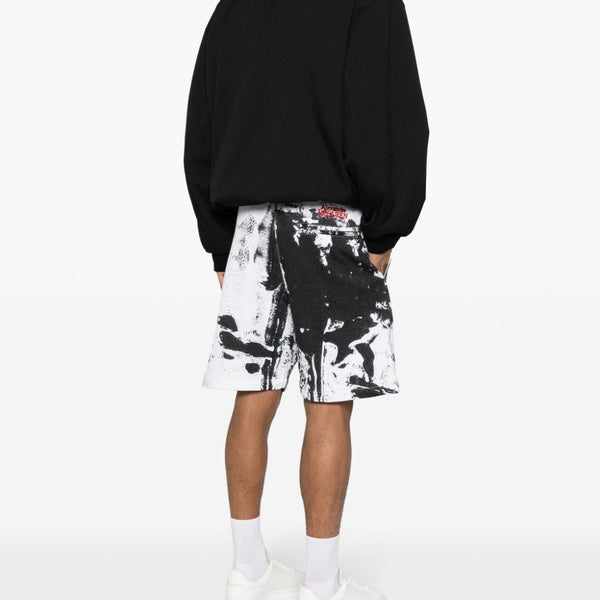 Alexander Mcqueen Men Printed Organic Cotton Shorts
