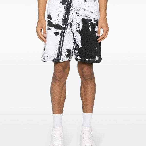 Alexander Mcqueen Men Printed Organic Cotton Shorts