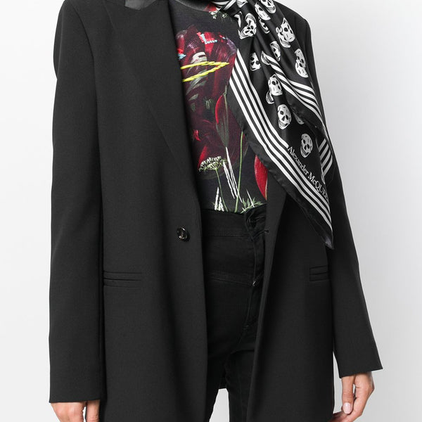 Alexander Mcqueen Women Skull Silk Scarf