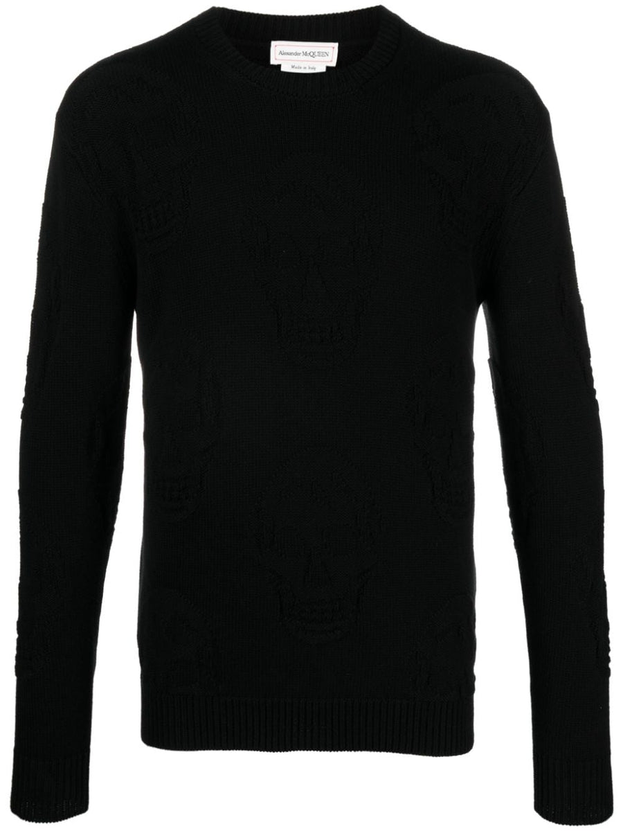 Alexander Mcqueen Men Skull Knitted Cotton Jumper