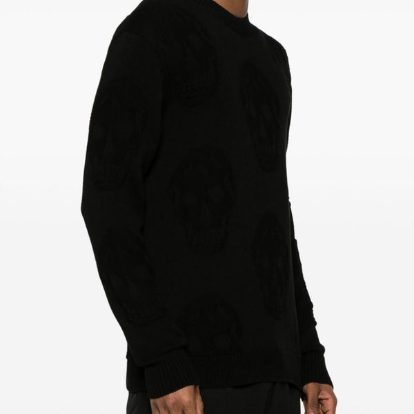 Alexander Mcqueen Men Skull Knitted Cotton Jumper