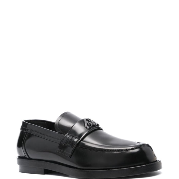 Alexander Mcqueen Men Seal Leather Loafers