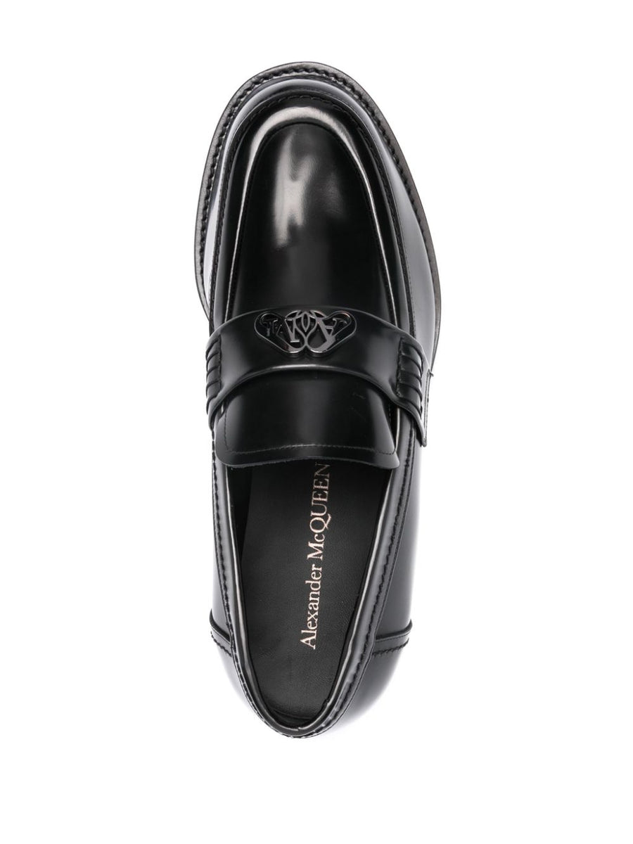 Alexander Mcqueen Men Seal Leather Loafers