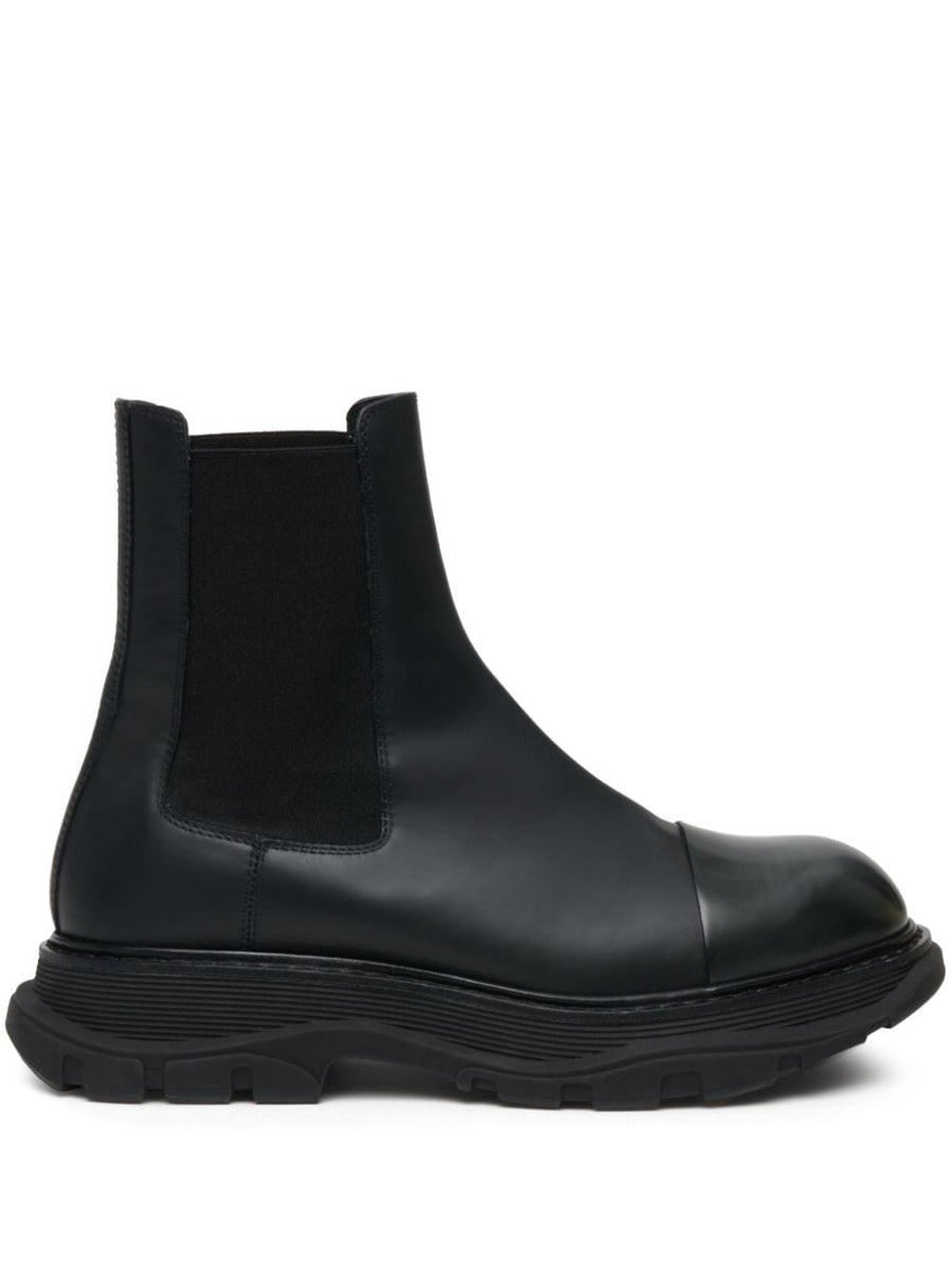 Alexander Mcqueen Men Leather Chelsea Boots
