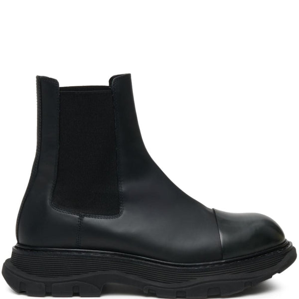 Alexander Mcqueen Men Leather Chelsea Boots