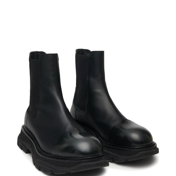 Alexander Mcqueen Men Leather Chelsea Boots