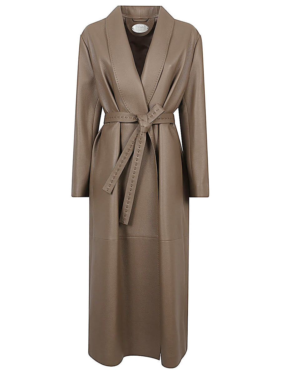 Fendi Women Leather Coat