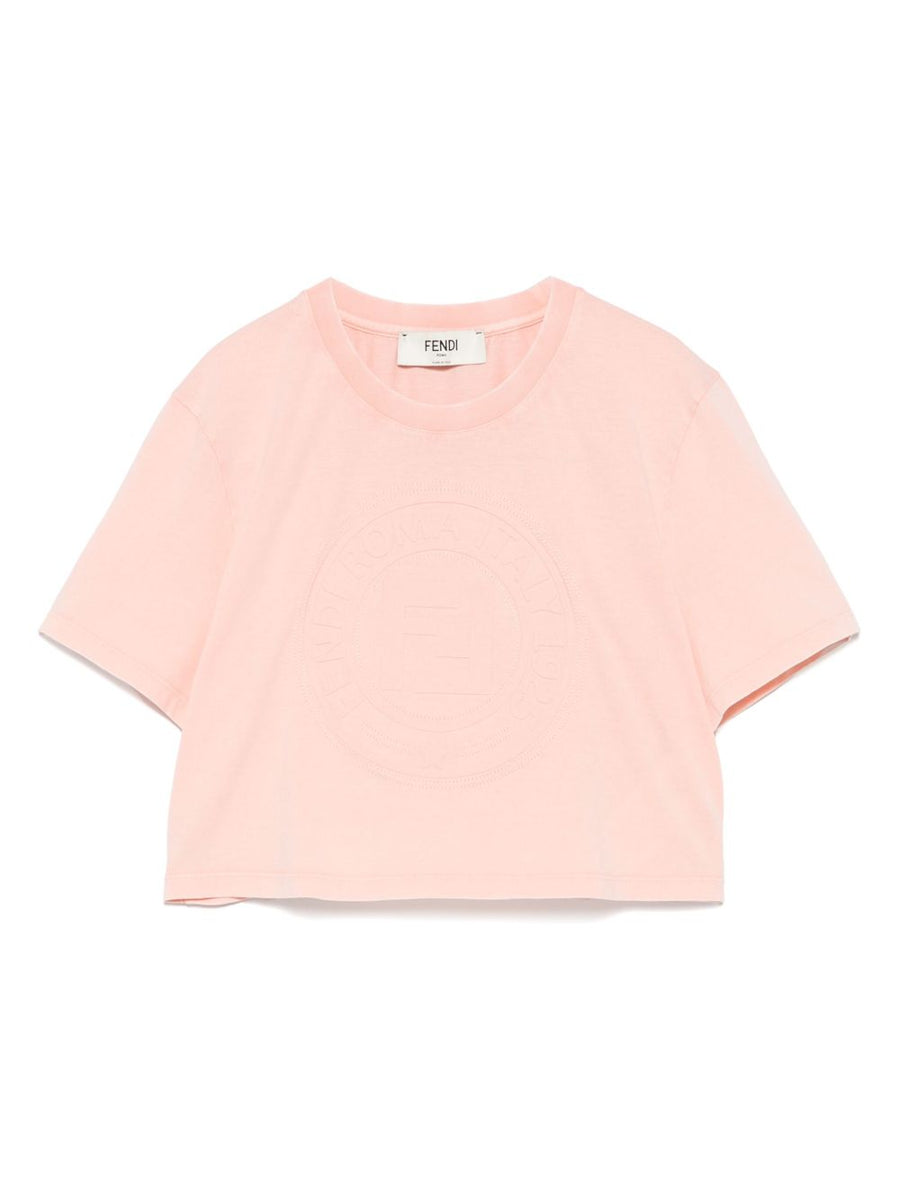Fendi Women Logo Cotton T-Shirt