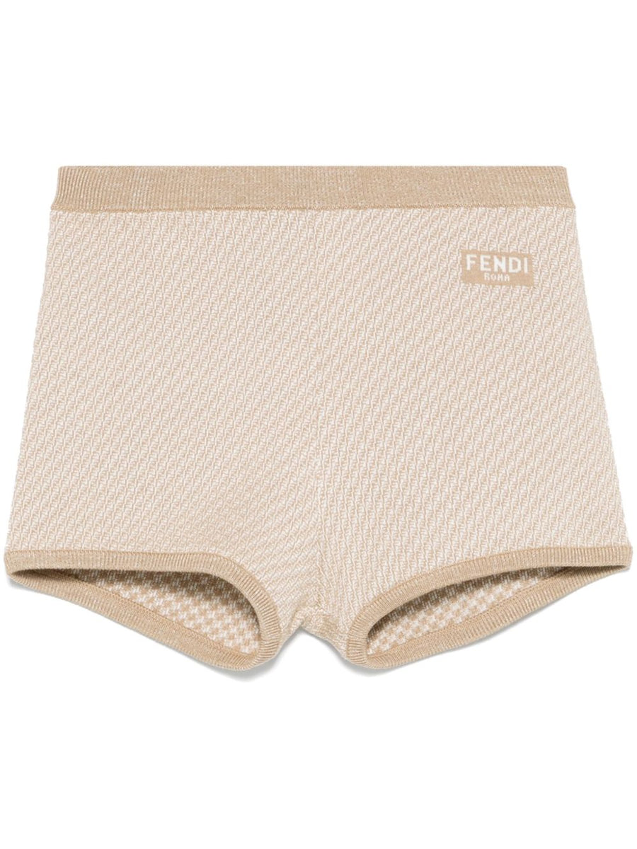 Fendi Women Ff Wool Shorts