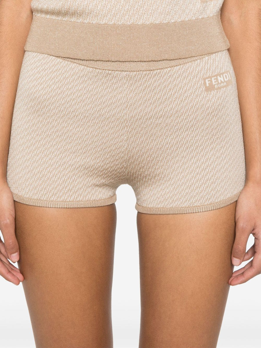 Fendi Women Ff Wool Shorts