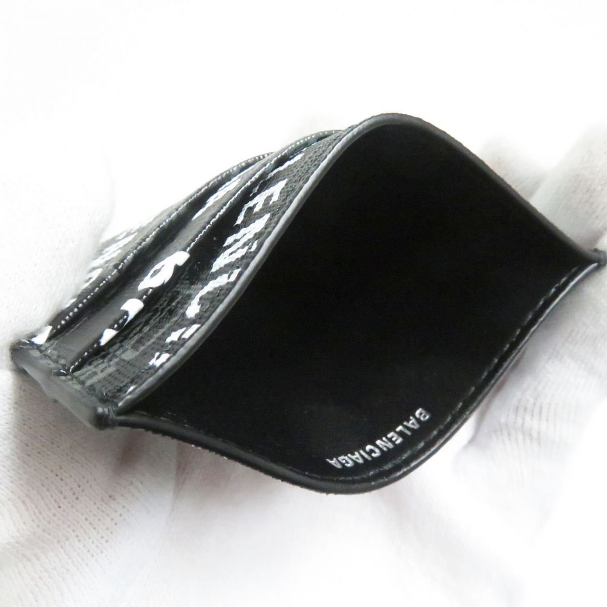 balenciaga BB Logo Leather PVC Card Holder