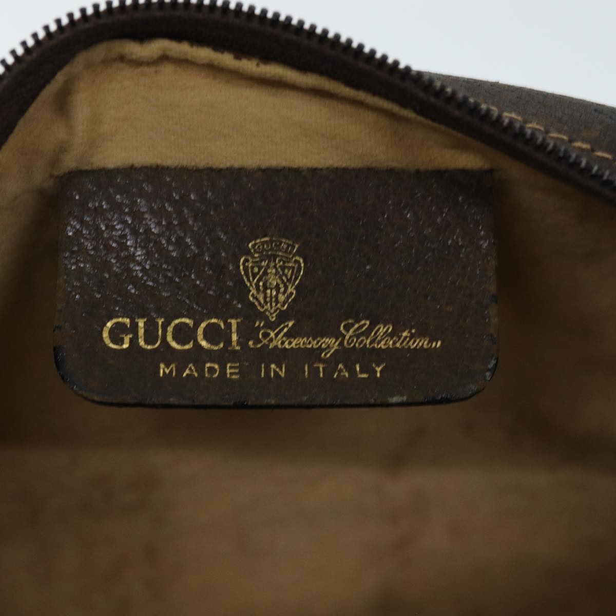 GUCCI GG Supreme Web Sherry Line Clutch Bag Beige Red 63 014 3553 Auth th4948