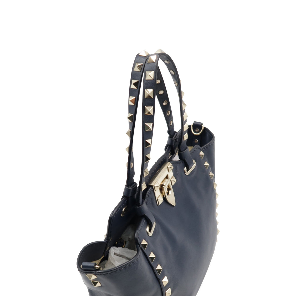 Mini Rockstud Tote Navy