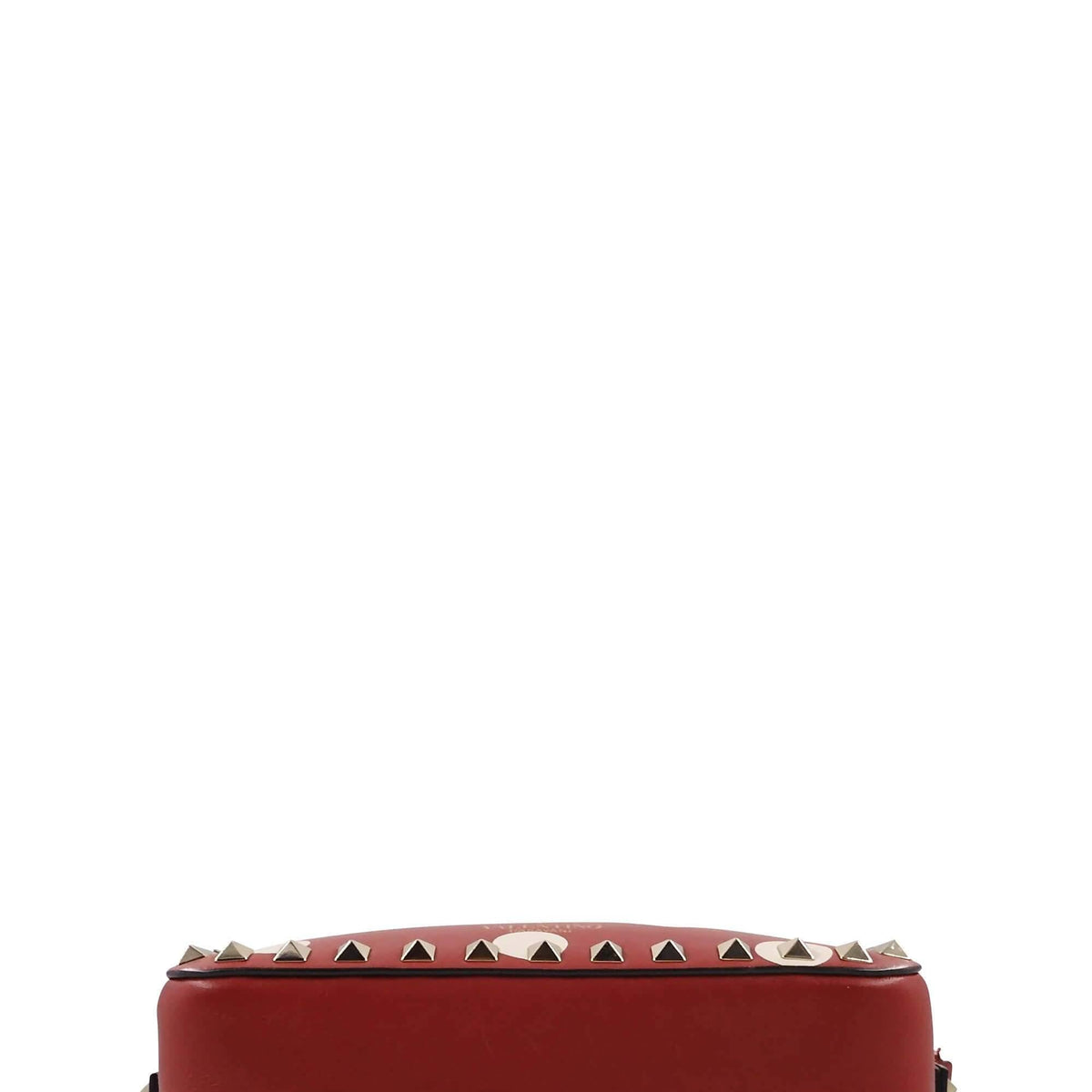 Polka Dot Rockstud Camera Bag Red