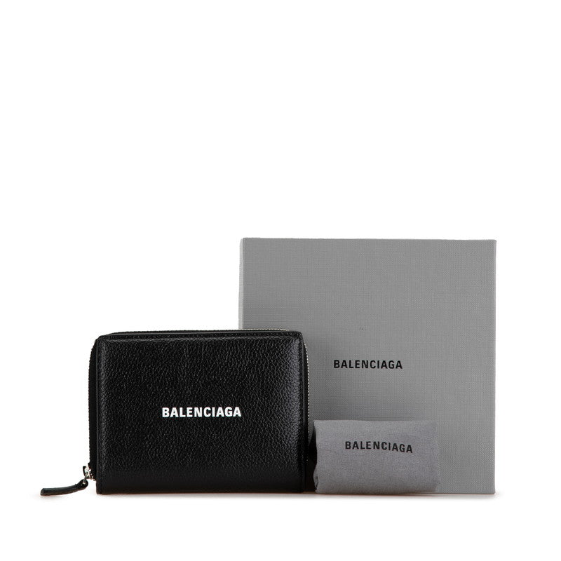 balenciaga Logo Leather Bifold Wallet