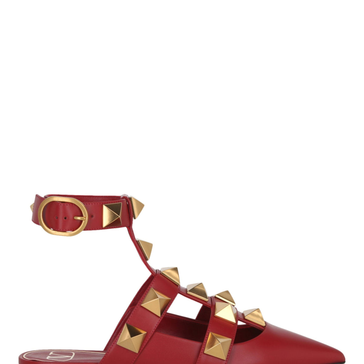 Valentino Womens Roman Stud Ballerina Shoe