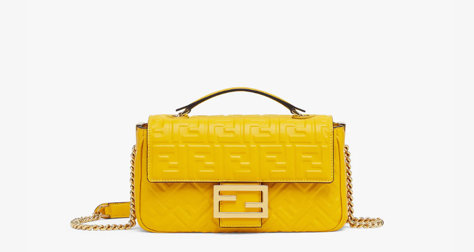Fendi Baguette Chain Midi Nappa leather Bag