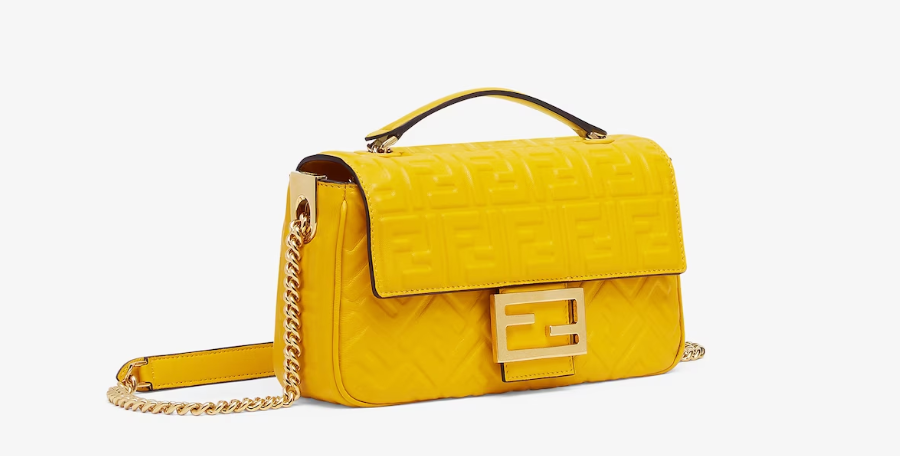 Fendi Baguette Chain Midi Nappa leather Bag