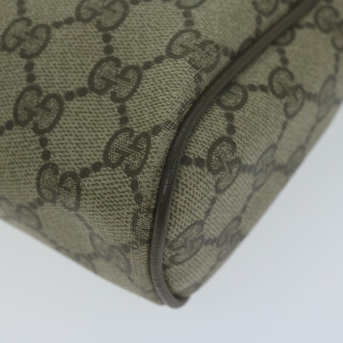 GUCCI GG Supreme Web Sherry Line Clutch Bag PVC Beige 89 01 012 Auth yk10592
