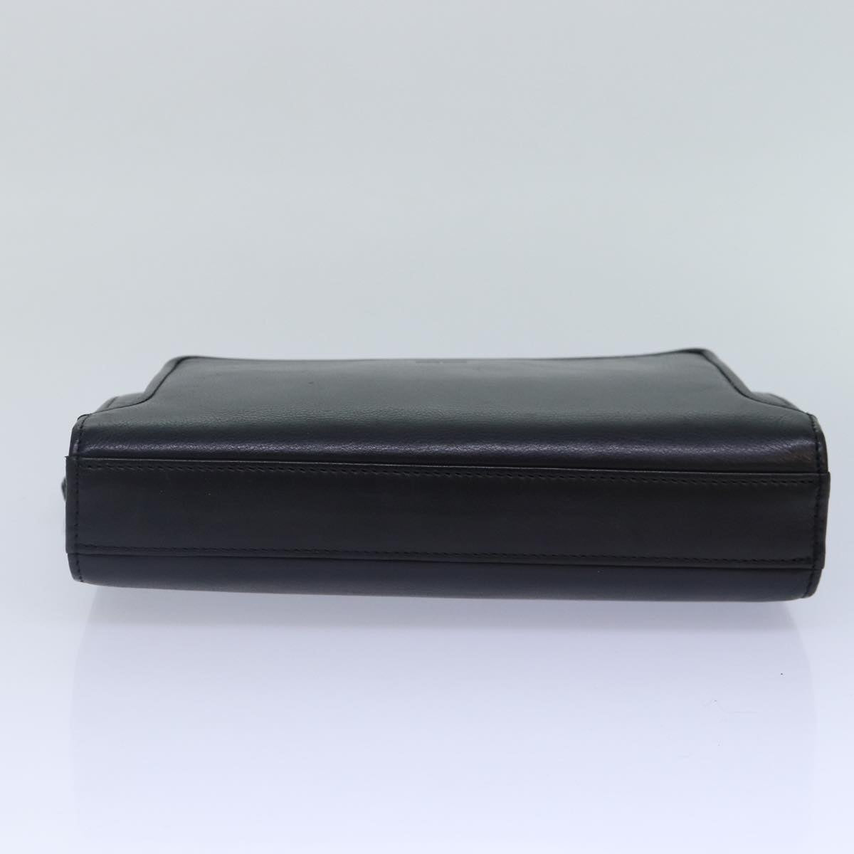 balenciaga Clutch Bag Leather Black Gold Auth yk14401