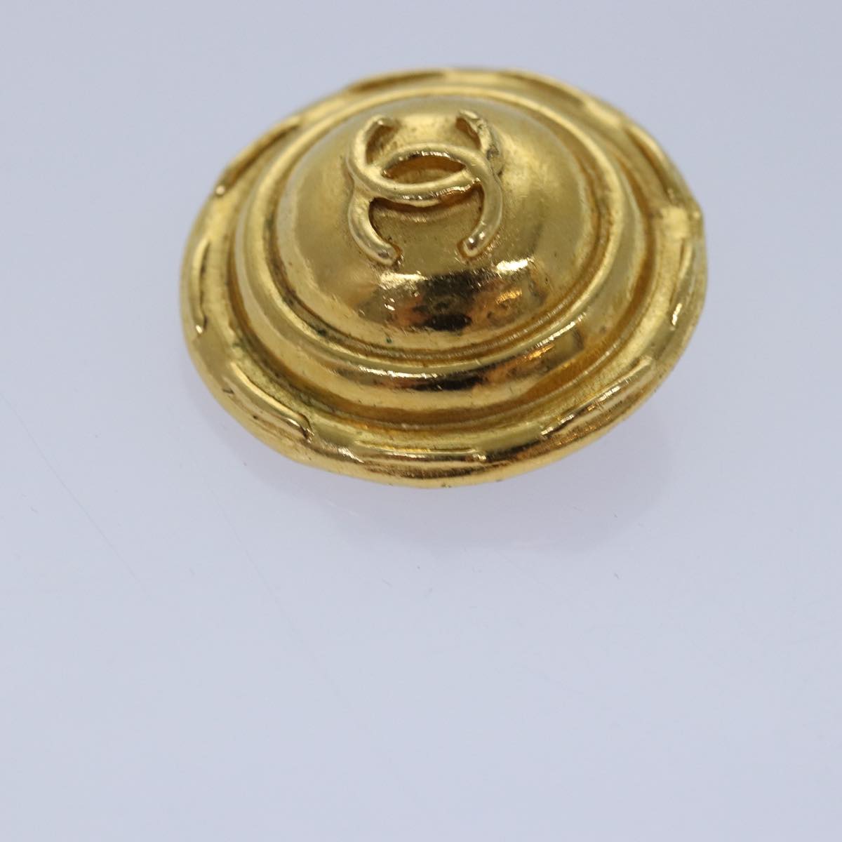 Chanel COCO Mark Earring metal Gold CC Auth yk14445