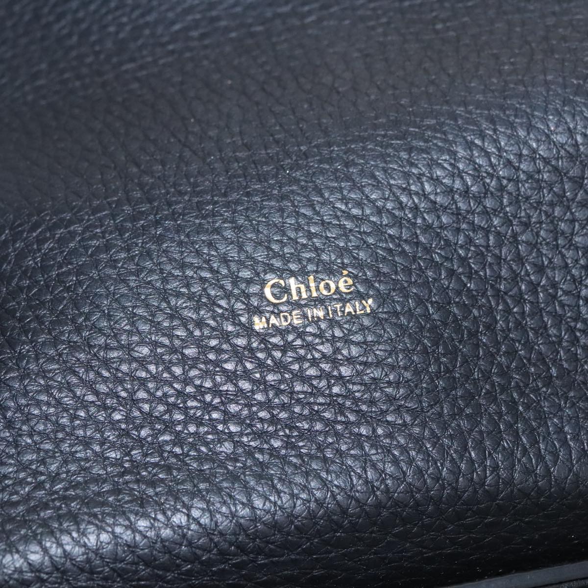 Chloe Small Day Abbey Hand Bag Leather 2way Black yk16365A