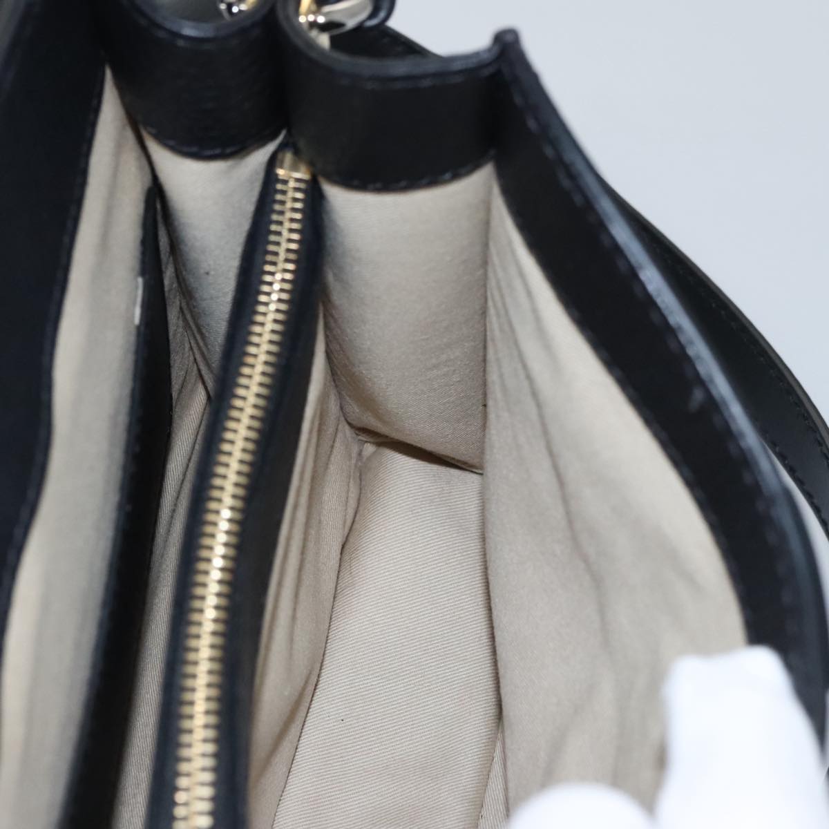 Chloe Small Day Abbey Hand Bag Leather 2way Black yk16365A