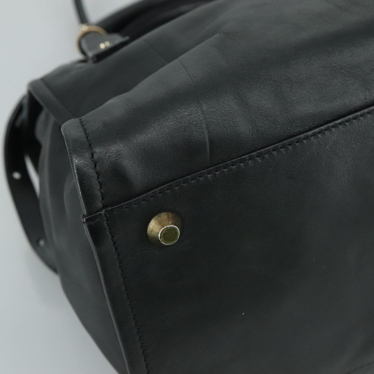 Chloe Victoria Hand Bag Leather 2way Black yk16517