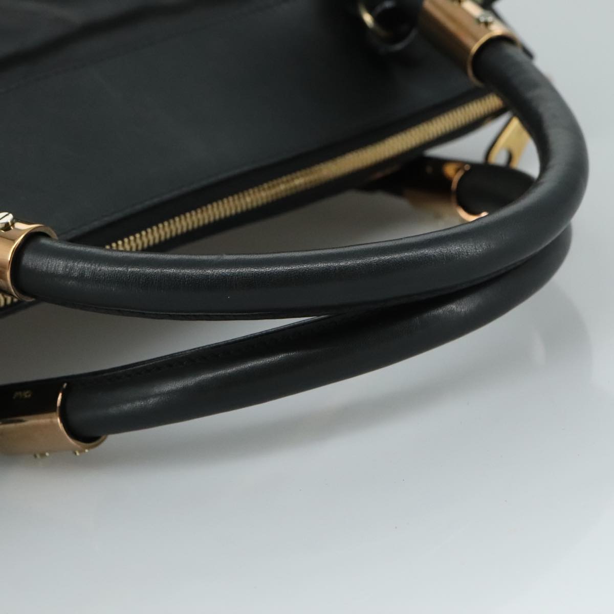 Chloe Victoria Hand Bag Leather 2way Black yk16517