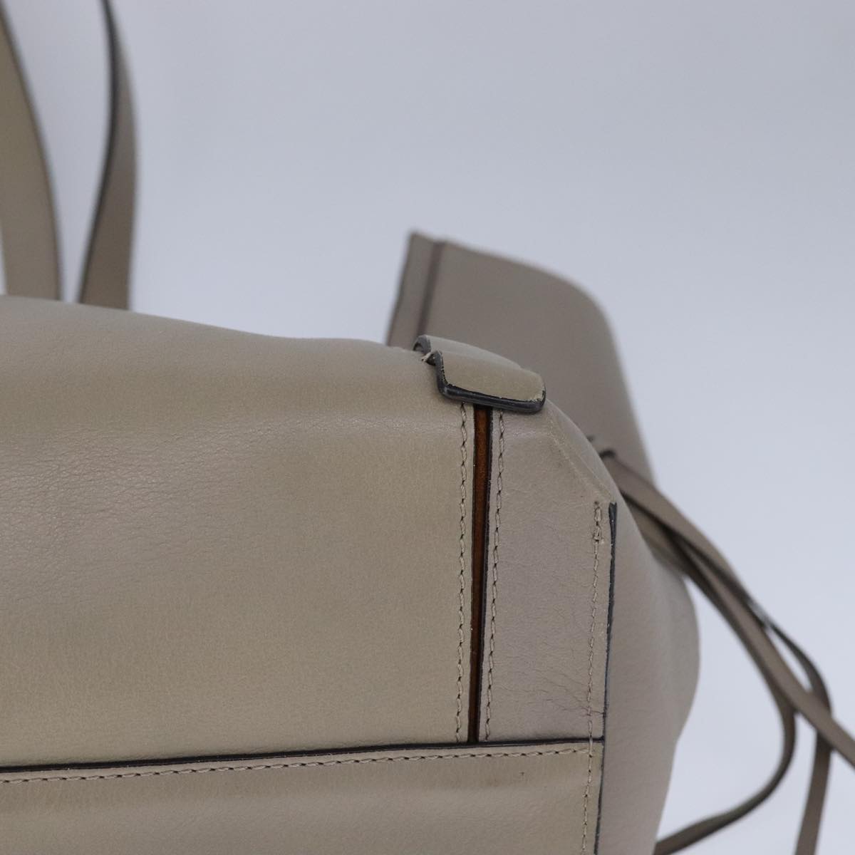 Chloe Milo Tote Bag Leather Beige Gold yk16532