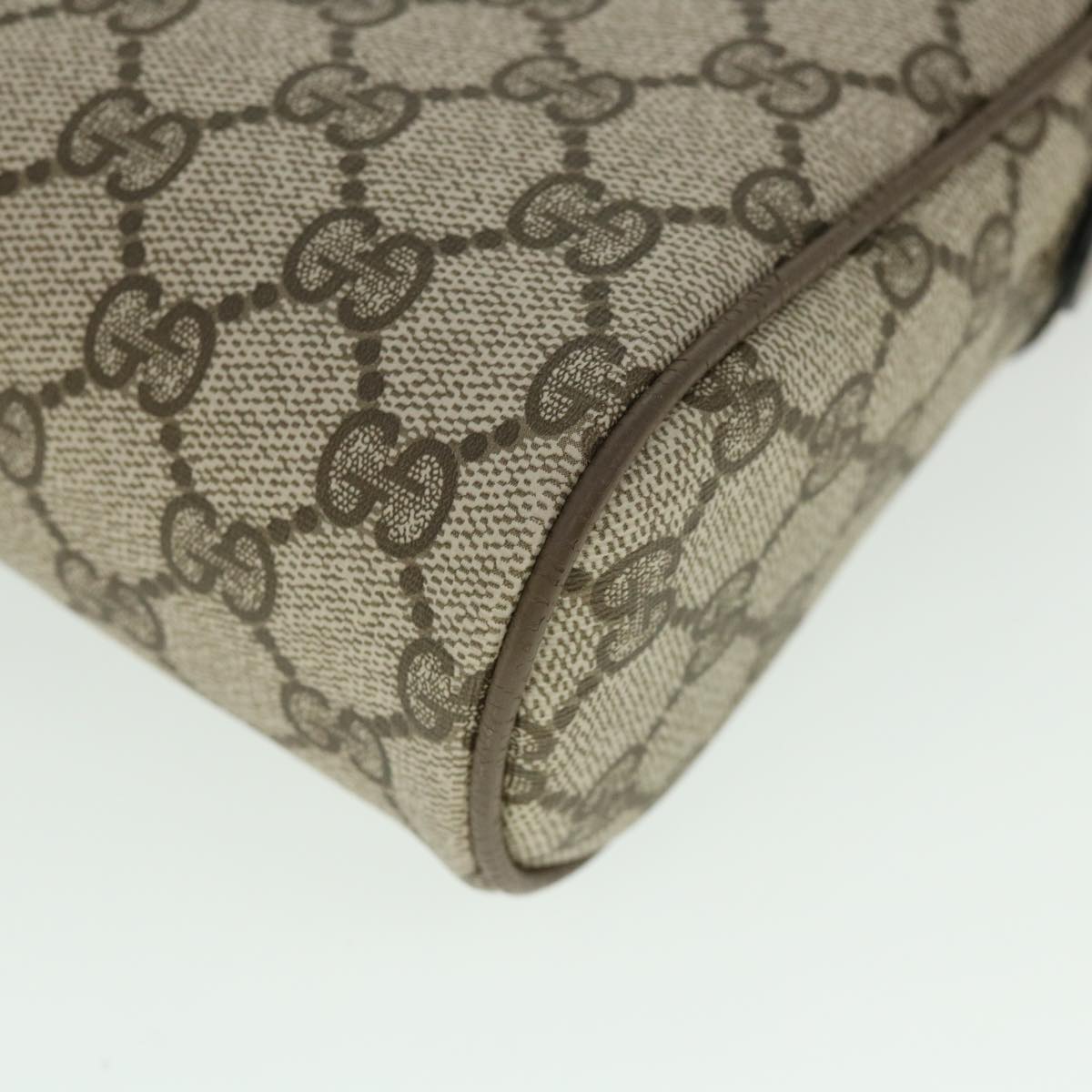 GUCCI Gg Canvas Web Sherry Line Clutch Bag Beige Red Green 89 01 012 Auth Yk8753