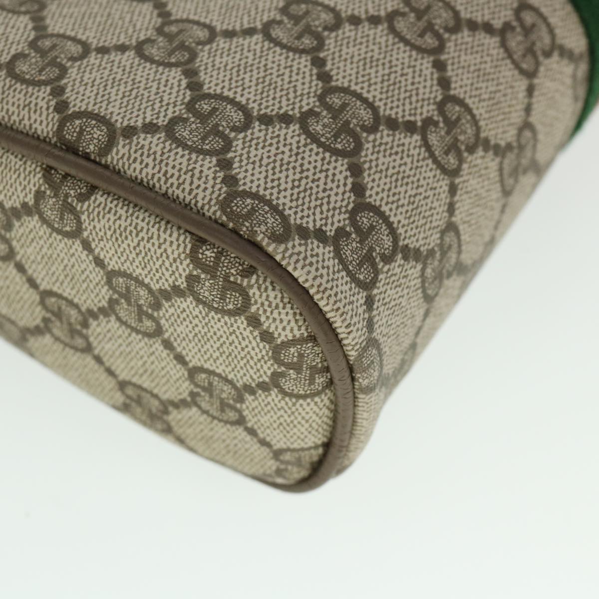 GUCCI Gg Canvas Web Sherry Line Clutch Bag Beige Red Green 89 01 012 Auth Yk8753