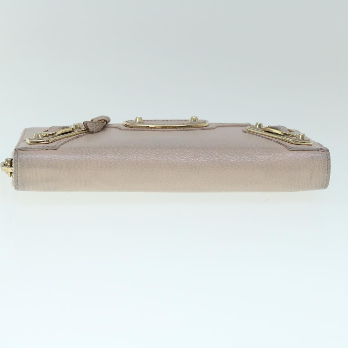 balenciaga Classic Continental Zip Long Wallet Leather Pink 253036 Auth yk9793